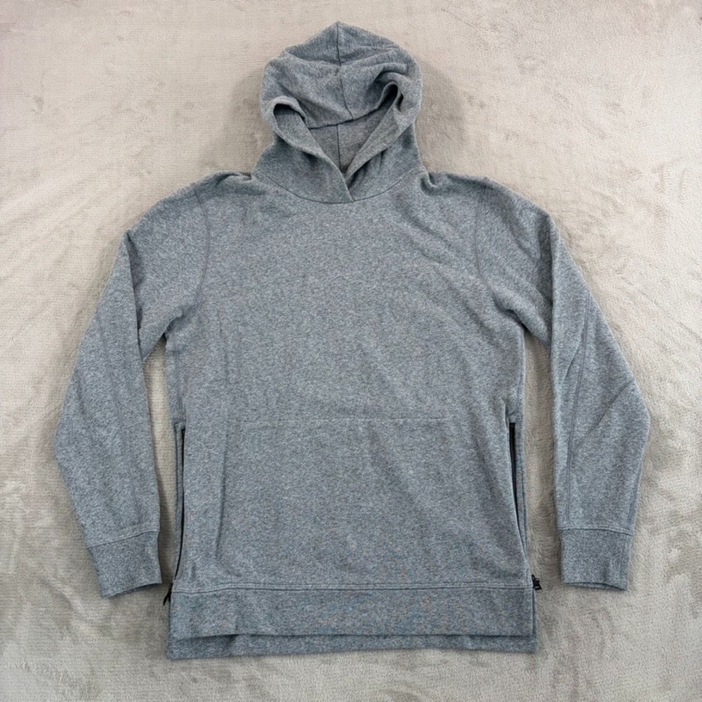 John Elliott Villain Hoodie Side Zip Pullover in Heather Grey Men XL 4 USA Made